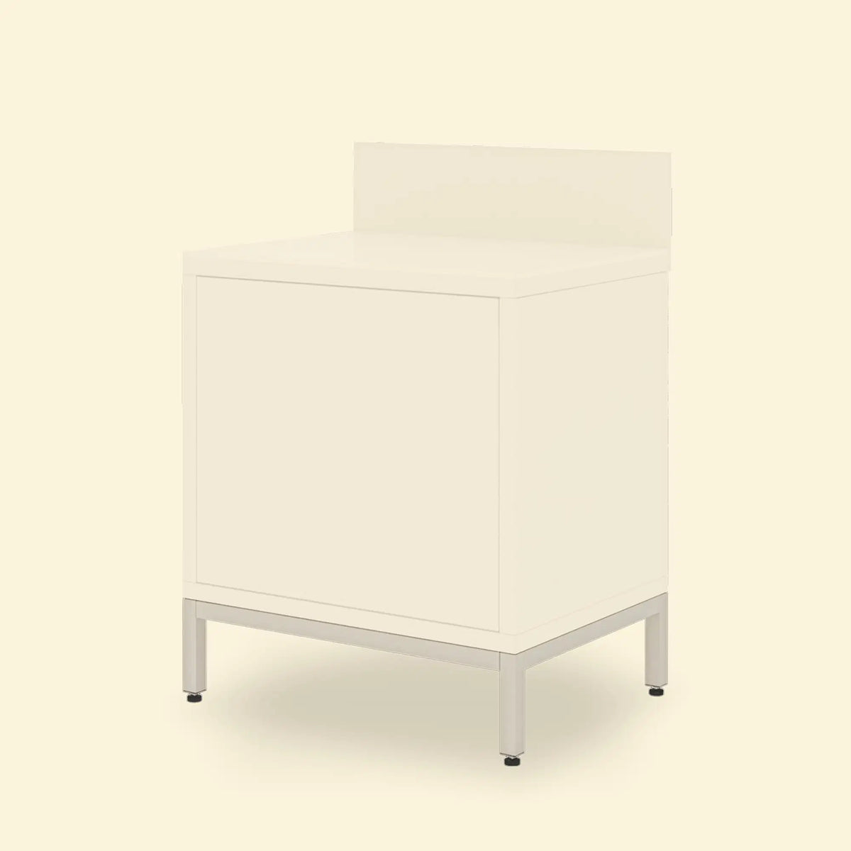 Struttura bassa bianco crema installata su un mobile PILOTIS
::visuel:creme