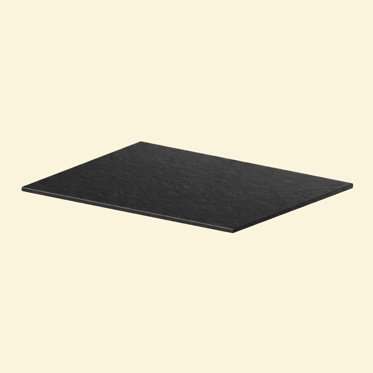 Piano di lavoro classico in ceramica nera per cucina da esterno Pilotis Vivaplancha.\n::visuel:noir
