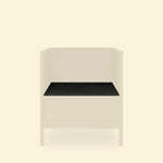Modulo kamado Pilotis con piano di lavoro in ceramica nera.
::visuel:noir