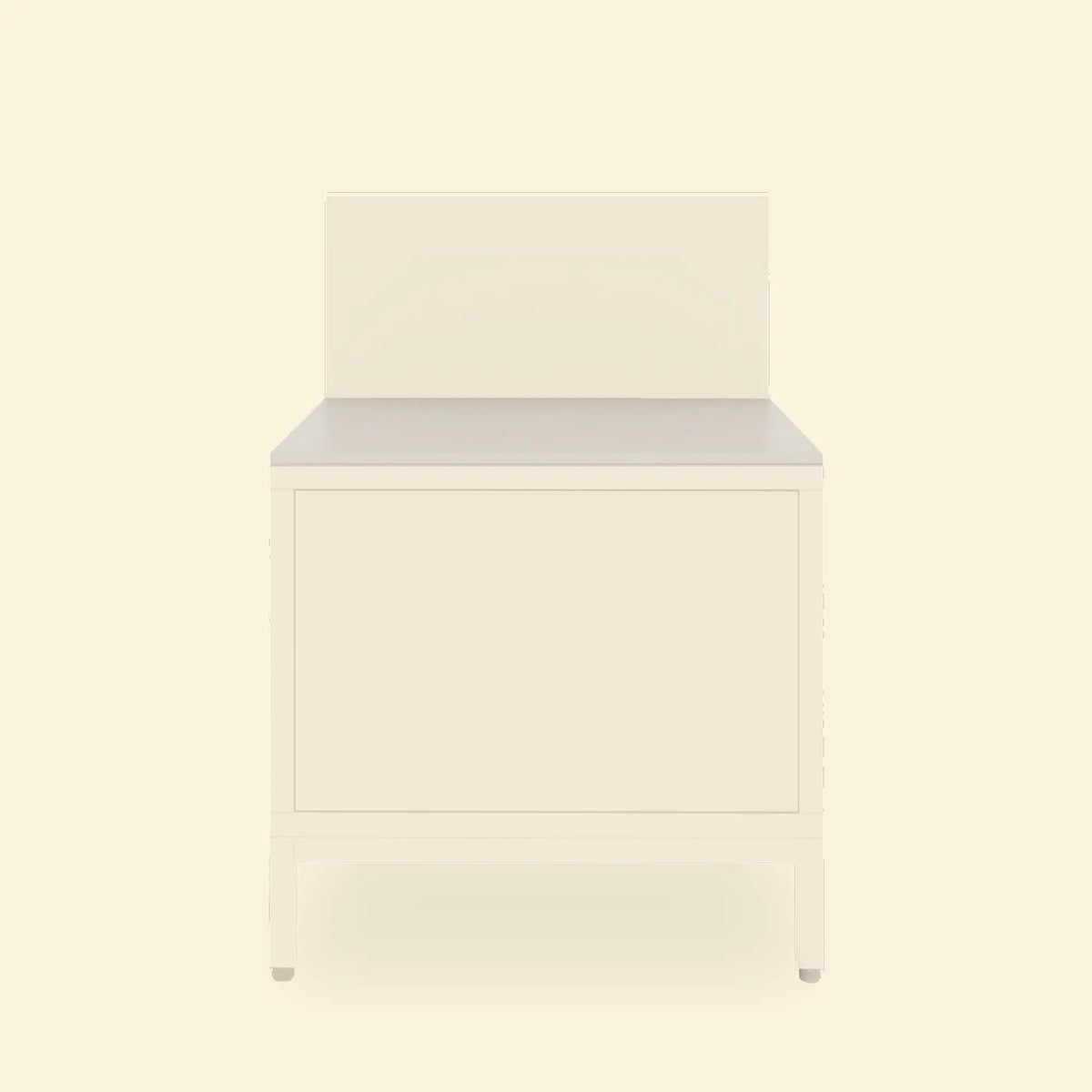 Module plancha Pilotis avec plan de travail en céramique blanc.
::visuel:creme